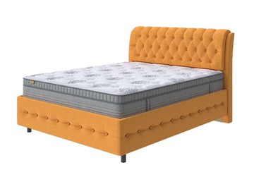 2-спальная кровать Como (Veda) 4 Grand 180х200, Велюр (Scandi Cotton 18 Шафран) в Южно-Сахалинске