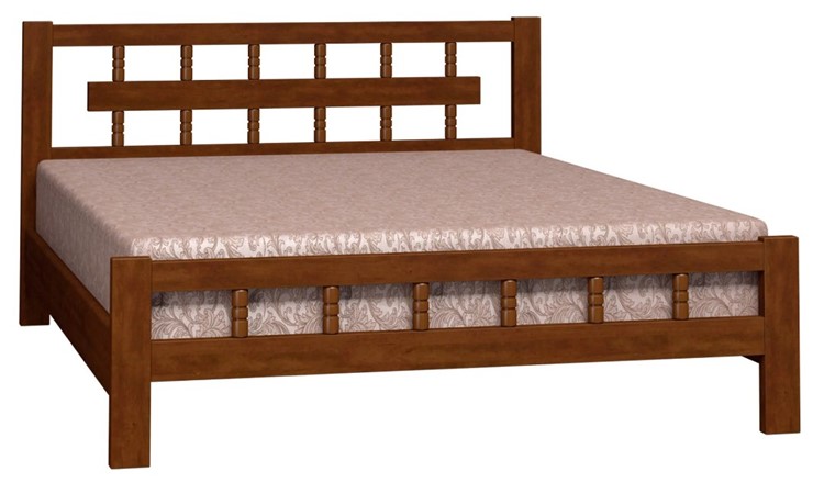 Спальная кровать Натали-5 (Орех) 120х200 в Южно-Сахалинске - изображение 1