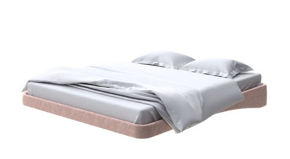 Парящая кровать 2-спальная 160х200, Флок (Бентлей Мокко) в Южно-Сахалинске - изображение