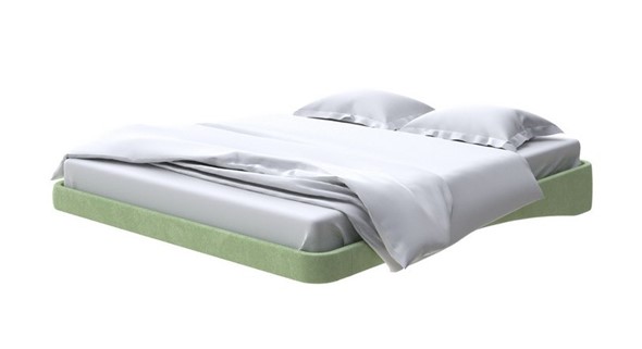 Парящая кровать 2-спальная 160х200, Велюр (Casa Яблоневый) в Южно-Сахалинске - изображение