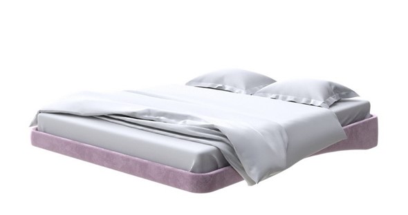 Парящая кровать 160х200, Велюр (Лофти Слива) в Южно-Сахалинске - изображение