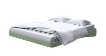 Парящая кровать 2-спальная 180х200, Искусственная шерсть (Лама Авокадо) в Южно-Сахалинске