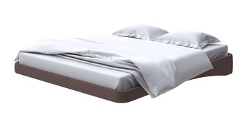 Парящая кровать 200х200, Искусственная шерсть (Лама Шоколад) в Южно-Сахалинске