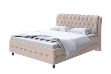 1,5-спальная кровать Como (Veda) 4 160х200, Велюр (Scandi Cotton 4 Бежевый) в Южно-Сахалинске