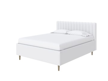 Кровать с бельевым ящиком Madison Lite 160x200, Экокожа (Белый) в Южно-Сахалинске