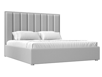 Двуспальная кровать с механизмом Афродита 160, Белый (Экокожа) в Южно-Сахалинске - предосмотр