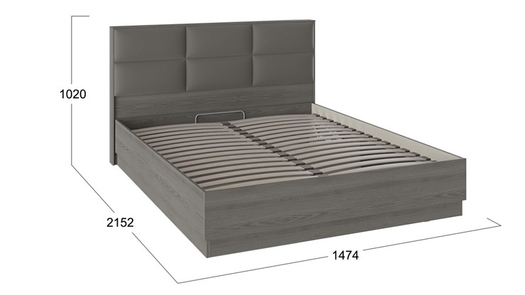 Кровать с подъемным механизмом Либерти, Хадсон/Ткань Грей СМ-297.01.004 в Южно-Сахалинске - изображение 2
