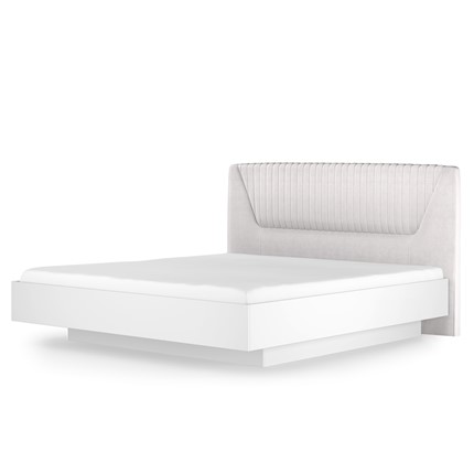 Кровать с механизмом 1.5-спальная Марсель-11 (Белый, ткань Catania white) 1400 в Южно-Сахалинске - изображение