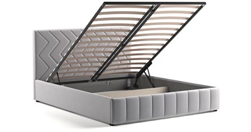 Кровать с подъемным механизмом Милана 160, Tenerife silver (светло-серый) в Южно-Сахалинске - предосмотр 1
