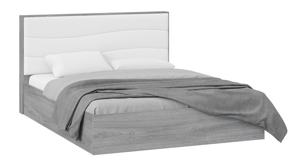 Кровать с механизмом Миранда тип 1 (Дуб Гамильтон/Белый глянец) в Южно-Сахалинске - изображение