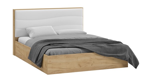 Кровать с механизмом 2-спальная Миранда тип 1 (Дуб крафт золотой/Белый глянец) в Южно-Сахалинске - изображение