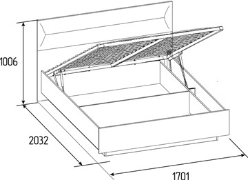 Кровать с подъемным механизмом Neo 307 Люкс (1600) в Южно-Сахалинске - предосмотр 4