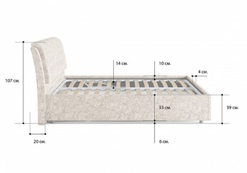 Кровать с подъемным механизмом Olivia 180х200 в Южно-Сахалинске - предосмотр 25
