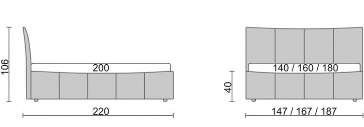 Кровать с подъемным механизмом Stella 140х190 в Южно-Сахалинске - изображение 5
