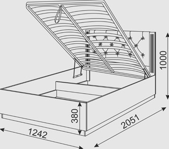 Односпальная кровать с механизмом Тиффани М27 в Южно-Сахалинске - предосмотр 4