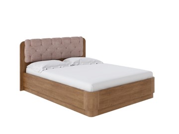 Кровать с подъемным механизмом Wood Home 1 160х200, Антик (сосна) с брашированием/Лофти Мокко в Южно-Сахалинске