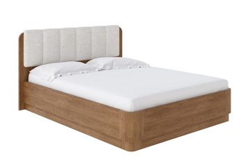 Кровать с подъемным механизмом Wood Home 2 160х200, Велюр (Антик (сосна) с брашированием/Лофти Лён) в Южно-Сахалинске