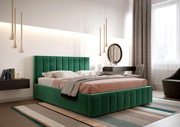 Кровать с основанием Вена 1800, Велюр Мора зеленый в Южно-Сахалинске - предосмотр 3