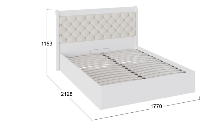 Кровать с подъемным механизмом с мягким изголовьем Франческа (СМ-312.01.002) в Южно-Сахалинске - изображение 2