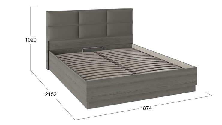 Кровать с подъемным механизмом с мягким изголовьем Либерти, Хадсон/Ткань Грей СМ-297.01.006 в Южно-Сахалинске - изображение 2
