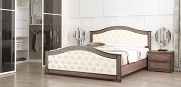 Кровать спальная Стиль 1, 160х190, кожзам, с основанием в Южно-Сахалинске - предосмотр