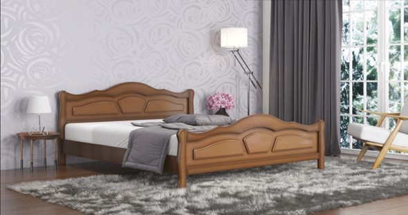 Полутороспальная кровать Легенда 140*190 с основанием в Южно-Сахалинске - изображение