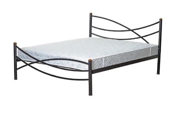 Кровать двуспальная Волна, 160х200, черная в Южно-Сахалинске - изображение