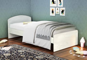 Кровать в спальню 800х2000 со средником и низкой ножной спинкой в Южно-Сахалинске - предосмотр