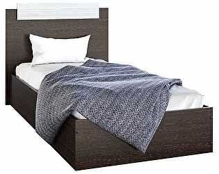 Односпальная кровать Эко 120 ЛДСП, Венге/Сосна в Южно-Сахалинске - изображение