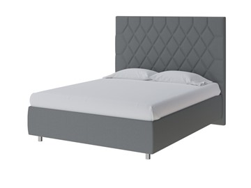 Спальная кровать Rhomby 90х200, Рогожка (Savana Grey (серый)) в Южно-Сахалинске