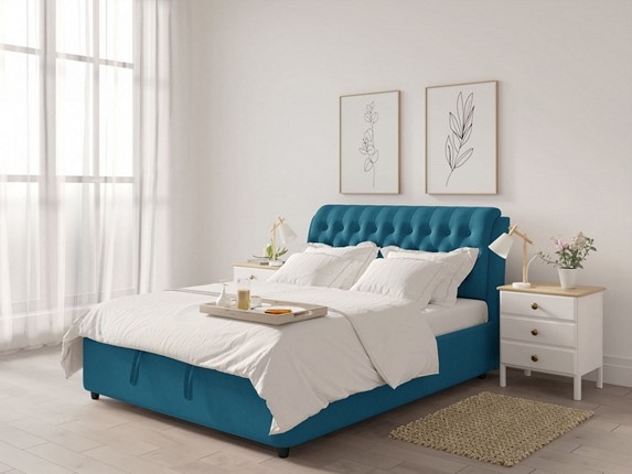 Спальная кровать Siena-2 1200х1900 с подъёмным механизмом в Южно-Сахалинске - изображение