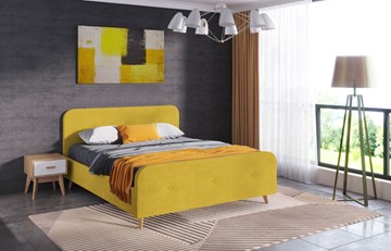 Спальная кровать Сиерра 1200 (с основанием) Торонто горчица в Южно-Сахалинске - предосмотр 1