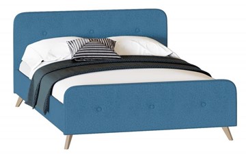 Кровать 1-спальная Сиерра 1200 (с подъемным механизмом и коробом) Аура голубой в Южно-Сахалинске