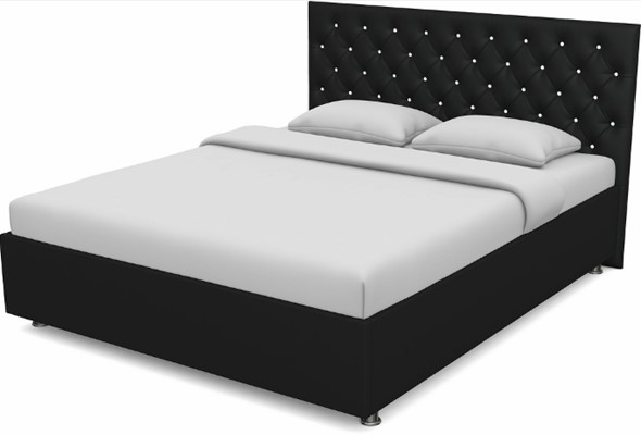 Кровать 2-х спальная Флоренция-А 1600 с основанием (Nitro Black) в Южно-Сахалинске - изображение