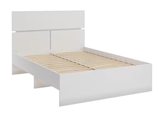 Полуторная кровать Агата М9, 140х200 белая в Южно-Сахалинске - изображение