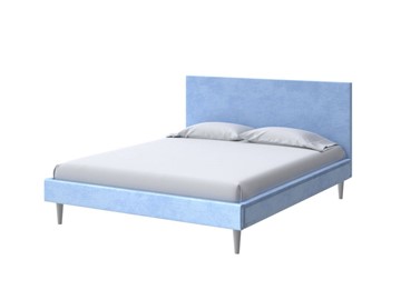 Полутороспальная кровать Claro 140х200, Велюр (Teddy Небесно-голубой) в Южно-Сахалинске - предосмотр