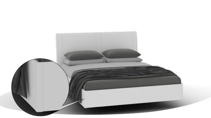 Кровать 1,5спальная Domenica, Кр-06 (1400), с ГПМ в Южно-Сахалинске - изображение 2