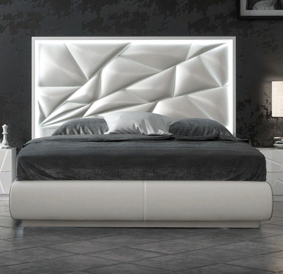 Кровать 1.5-спальная FRANCO KIU 1242 с LED подсветкой изголовья (160х200) в Южно-Сахалинске - изображение 4
