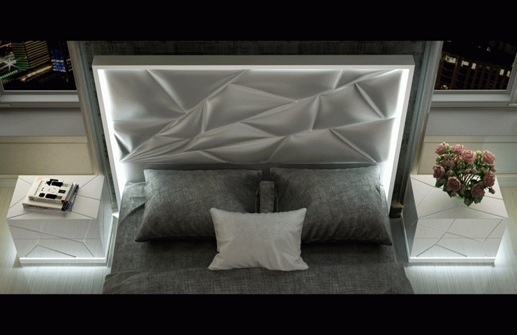 Кровать 1.5-спальная FRANCO KIU 1242 с LED подсветкой изголовья (160х200) в Южно-Сахалинске - изображение 8
