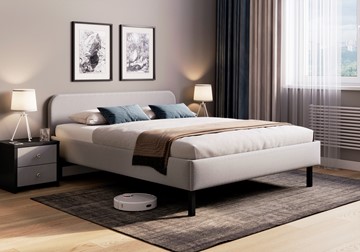 Кровать 2-спальная Hanna 160х200 с основанием (Багама серый) в Южно-Сахалинске - предосмотр 2