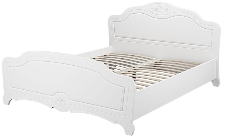 Кровать 1.5-спальная Лотос (Белый) 160х200 в Южно-Сахалинске - изображение 1