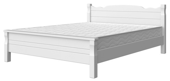 Кровать двуспальная Мюнхен-4 (Белый античный) 160х200 в Южно-Сахалинске - изображение