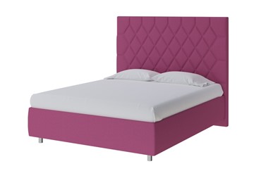 Кровать Rhomby 140х200, Рогожка (Savana Berry (фиолетовый)) в Южно-Сахалинске - предосмотр
