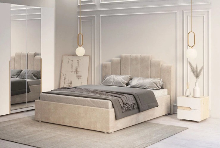Кровать полутороспальная с подъемным механизмом Амелия 1400 в Южно-Сахалинске - изображение 4