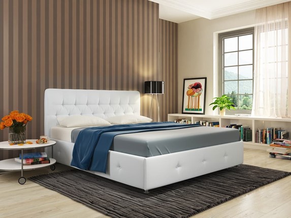 Кровать с подъемным механизмом Афина размер 140х200, Ideal 301.кож.зам в Южно-Сахалинске - изображение