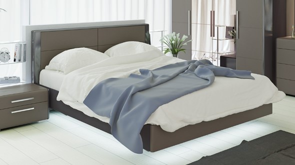 Кровать Наоми 1600, цвет Фон серый, Джут СМ-208.01.01 в Южно-Сахалинске - изображение
