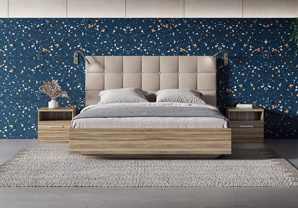 Кровать в спальню Luiza (ясень ориноко) 180х190 с основанием в Южно-Сахалинске - изображение