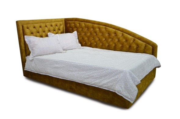 Угловая кровать с низкими ножками Грета 1340х2150 мм в Южно-Сахалинске - изображение