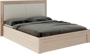 Кровать с механизмом 2-спальная Глэдис М32 (Шимо светлый/Белый текстурный) в Южно-Сахалинске