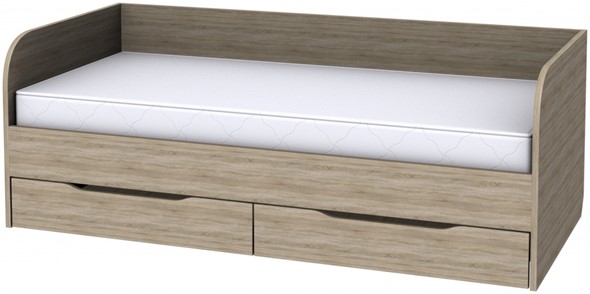Кровать-софа КС09 с основанием, цвет Дуб Сонома в Южно-Сахалинске - изображение